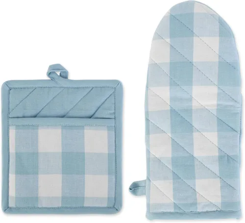 Miniatura 12 de DII Buffalo Check Kitchen Collection, juego de cocina clásico de granja, agarradera, blanco y negro, 2 piezas