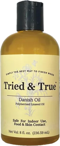 Miniatura 7 de Tried & True Aceite Danés, Pinta - Acabado de Madera de Aceite de Linaza Polimerizado Puro, Ideal para Muebles, Piezas Rústicas y Preparación