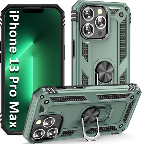 Miniatura 33 de ADDIT i Phone 13 Pro Max - Funda para iPhone 13 Pro Max, con anillo de soporte, soporte ajustable, grado militar, protección resistente, a prueba