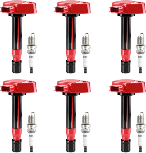 Miniatura 11 de Pindex Paquete de 4 Bobinas de Encendido UF581 y Bujías de Iridio Kits de Paquete de Bobinas Compatible con Honda Fit 2007 2008 1.5L L4 30520PWC501
