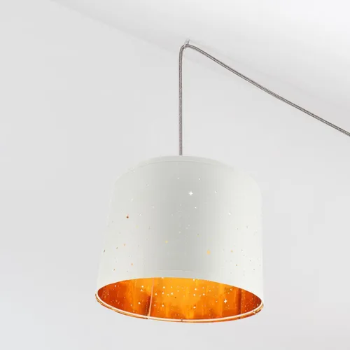 Miniatura 3 de BESTOYARD Pantalla de tambor de tela de 13 pulgadas para mesa, escritorio y lámparas colgantes, pantalla de luz extraíble con marco de hierro