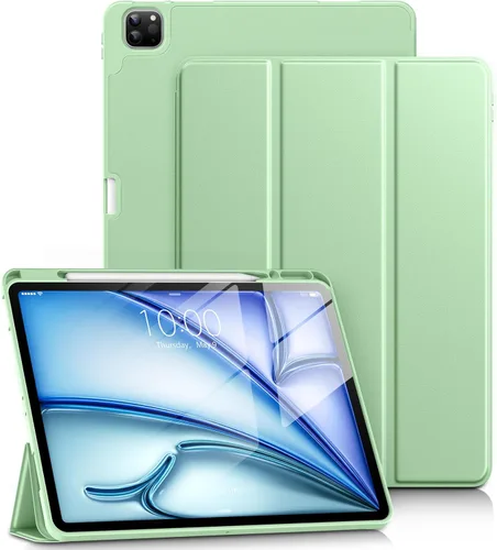 Miniatura 14 de DTTO Funda para iPad Air de 13 pulgadas M3/M2 2025/2024, iPad Pro de 12.9 pulgadas (6ª/5ª/4ª/3ª generación), funda suave con soporte triple delgado