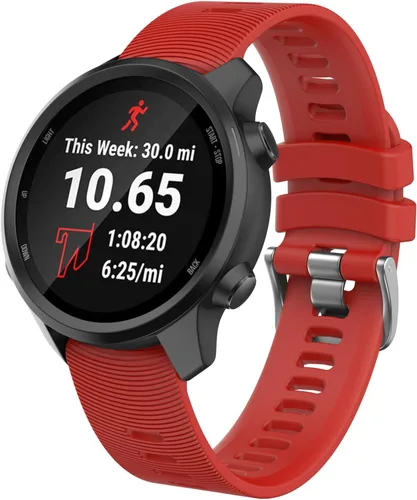 Miniatura 8 de ISABAKE Correa de reloj para Garmin Forerunner 245/645 Music, correa de repuesto de silicona de liberación rápida de 0.787 in para Vivoactive 3/Venu
