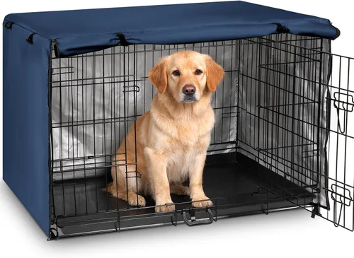 Miniatura 8 de kefit Funda para Jaula de Perro de 36 Pulgadas, Cubierta para Perrera para Jaula de Perro de Alambre, Negra Negro
