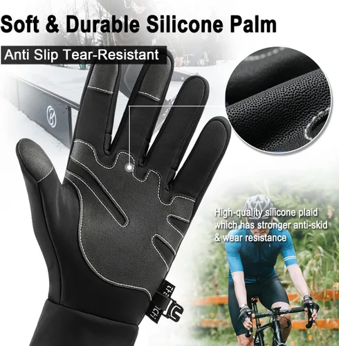 Miniatura 4 de Weitars Guantes de invierno para hombres y mujeres, guantes impermeables, guantes térmicos para el trabajo, guantes deportivos para correr