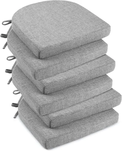 Miniatura 14 de downluxe Cojines para sillas de interior para sillas de comedor, almohadillas de espuma texturizadas suaves y cómodas para sillas de cocina
