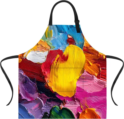 Miniatura 16 de Delantal divertido con 2 bolsillos para hombres y mujeres, barbacoa, parrilla, delantales con babero ajustable, regalos, cocina, cocina de la cocina