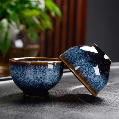 Miniatura 4 de CHANJOON Juego de té chino de cerámica Kung Fu, juego de té para adultos de 9 piezas, juego de té de la tarde, juego en caja de regalo perfecto