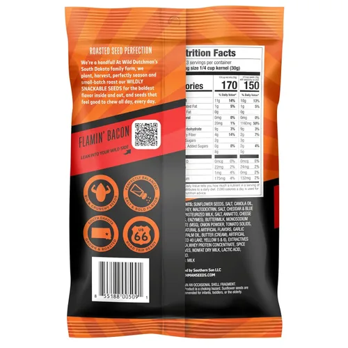 Miniatura 8 de Wild Dutchman Semillas de girasol tostadas en una bolsa resellable para una frescura definitiva y un fácil vertido, paquete de 6 sabores variados