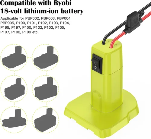 Miniatura 4 de Adaptador de rueda eléctrica para Ryobi Adaptador de batería de 18 V con conector de arnés de cables compatible con Peg-Perego Children's Riding