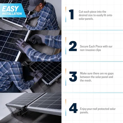 Miniatura 7 de ROTAK Critter Guard - Panel solar de 4 pulgadas x 100 pies - Malla de rollo de alambre recubierto de PVC negro galvanizado de ½ pulgada