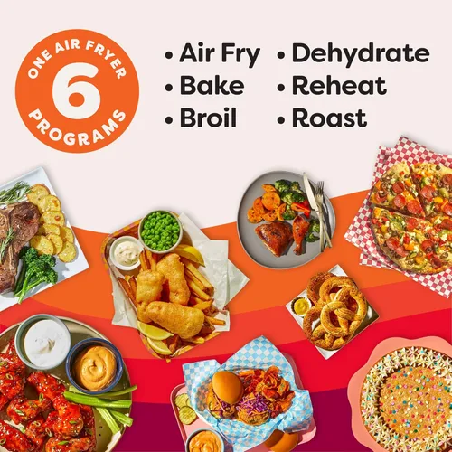 Miniatura 5 de Instant Pot 4Qt VORTEX 6 en 1 Mini Freidora de Aire, Opciones de Programa Personalizado, Freír al Aire, Asar, Tostar, Deshidratar, Hornear