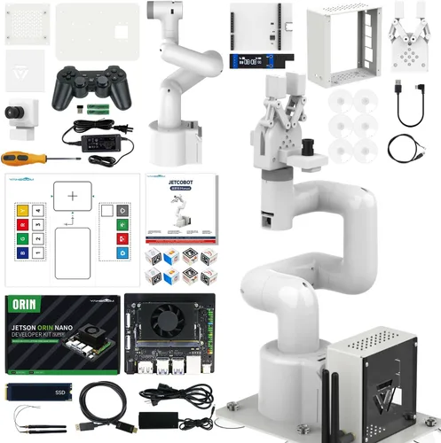 Miniatura 11 de Yahboom Jetson Nano - Brazo robot colaborativo de 4 GB ROS programable OpenCV para ingenieros mecánicos, 7Dof con pinza adaptativa