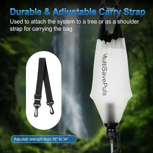 Miniatura 7 de Pajita de Filtro de Agua por Gravedad 3L, Sistema de Filtración de Agua para Camping con Purificador, Purificador de Agua de Supervivencia