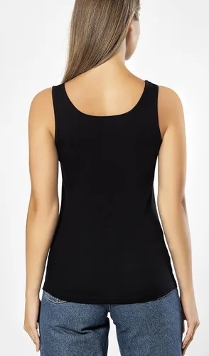Miniatura 38 de VAVONNE Camiseta sin mangas tipo camisola para mujer, toda de algodón, aireada, suave y cómoda