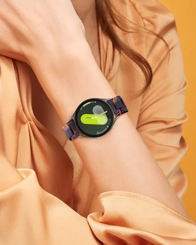 Miniatura 6 de Miimall Correa de resina para Samsung Galaxy Watch 7/6/5/4 1.575 in 1.732 in, 0.787 in de ancho, correa ligera y elegante para Galaxy Watch FE 1.575