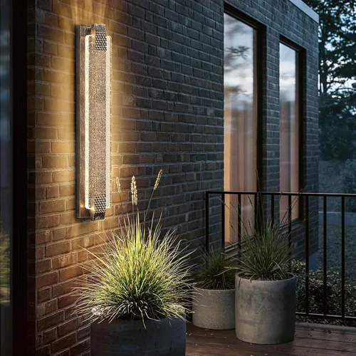 Miniatura 14 de camuucci Luz para exteriores del anochecer al amanecer, luces LED de porche de 15.7 pulgadas para exteriores, impermeable, moderno, soporte de pared
