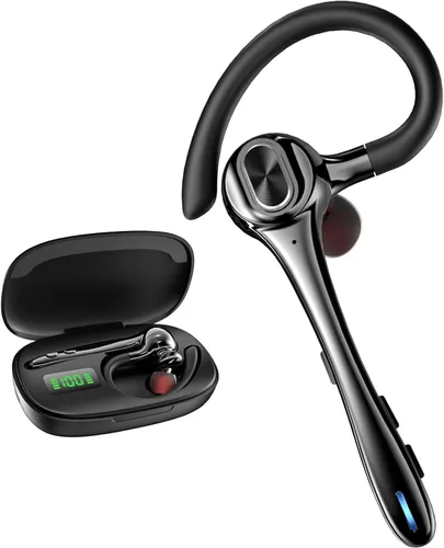 Auriculares inalámbricos con Bluetooth, auriculares de botón con cancelación de ruido, micrófono manos libres, tiempo de espera de 160H, auriculares