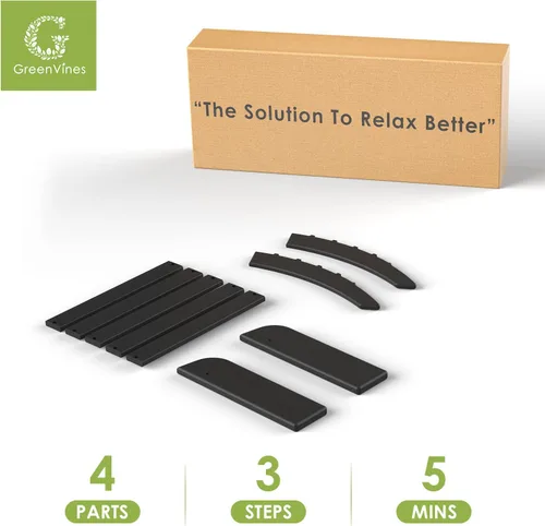 Miniatura 6 de GREENVINES Adirondack-Ottoman Plástico HDPE Reposapiés para exteriores Todo tipo de clima Reposapiés Taburete para pies Negro para Agua