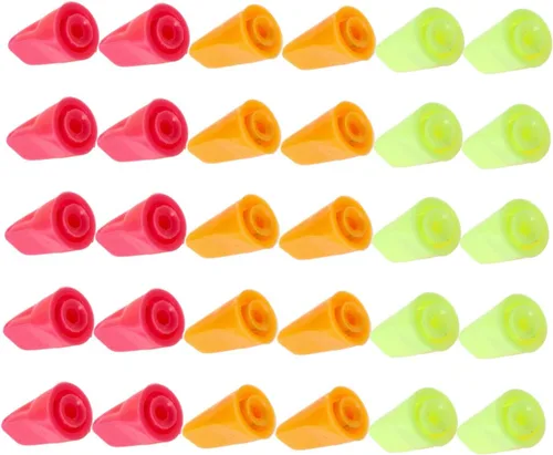 VICASKY 30 piezas de agujas de tejer de punto coloridas, protectores de puntos, accesorios de punto para tejer, manualidades, manualidades,