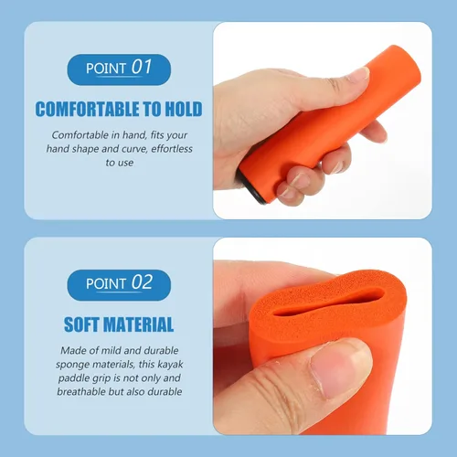 Miniatura 2 de VANZACK Envolturas antideslizantes para remo de kayak, 12 piezas de esponja, empuñaduras de paleta de kayak antideslizantes, envolturas de remo