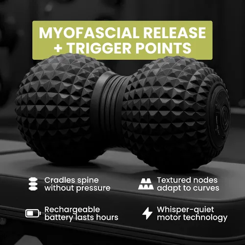 Miniatura 2 de Pelota de masaje de maní vibrante de 4 velocidades para relajación muscular específica y apoyo de movilidad Rodillo de presión profunda