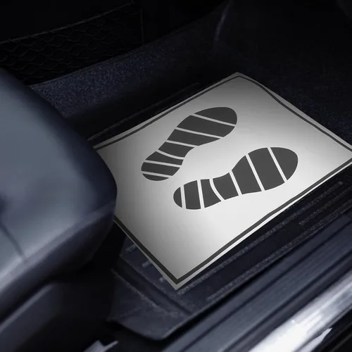 Miniatura 7 de 50 tapetes de papel para automóvil, tapetes de papel para concesionarios, impresos con bonita huella automotriz para suministros de protección
