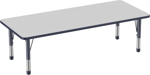 Miniatura 57 de FDP - Mesa rectangular para actividades escolares y aulas (24 x 36 pulgadas), patas gruesas para niños pequeños, altura ajustable de 15 a 24