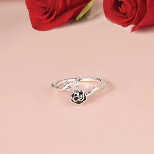 Miniatura 21 de CANDYFANCY Anillo de nudo celta de plata de ley 925 abierto para el dedo medio nudillo para mujer, tamaño ajustable 4-7