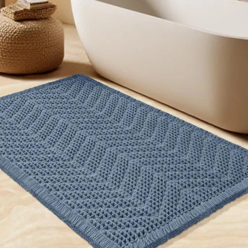 Miniatura 28 de Tapete de baño con diseño de gofre, moderno, bohemio, absorbente, antideslizante, ultrasuave, lavable a máquina, con letra de baño, dormitorio