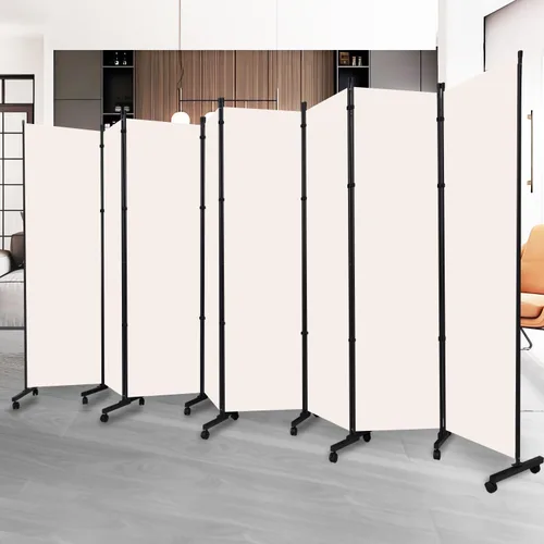 Miniatura 11 de Divisor de Habitación Panel Individual Pantalla de Privacidad, 71''x72''H Divisor Grande para Separación de Habitaciones, Tela Engrosada Pantalla