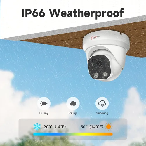 Miniatura 6 de Cámara IP PoE Anpviz de 4MP, cámara de seguridad torreta IP para interiores y exteriores, detección de movimiento humano AI