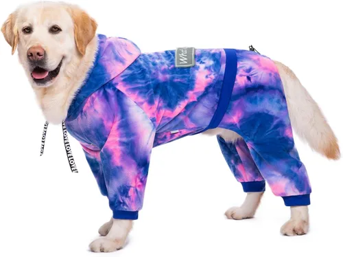 Miniatura 7 de Perro con capucha, abrigo de invierno para perros grandes y medianos, sin botones, de 9 patas, abrigo cálido con capucha, forro polar con capucha