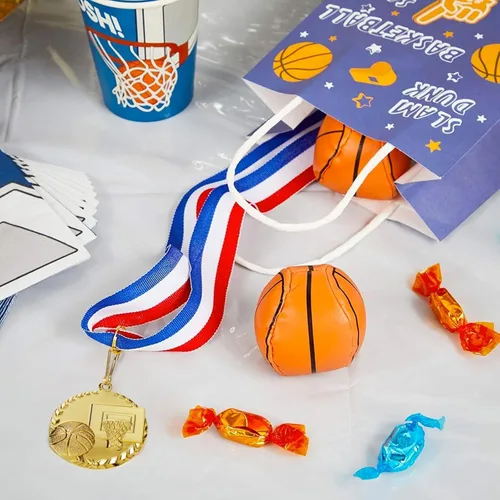 Miniatura 2 de Juvale Paquete de 12 medallas de premio para adultos, trofeos de participación en equipo con cinta de rayas rojas, blancas y azules, recuerdos
