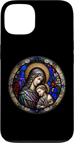 Miniatura 7 de Funda para iPhone 11 Religious Blessed Virgin María y Jesús con diseño de vidrieras
