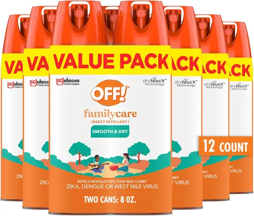 OFF! Family Care Insect & Mosquito Repellent, Bug Spray Containing 15% DEET, Protects Against Mosquitoes, 4 Oz, 2 Count, Pack of 12