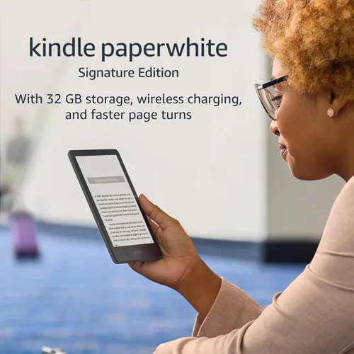 Miniatura 7 de Amazon Kindle Paperwhite Signature Edition (32 GB) seminuevo Pantalla de 6.8", carga inalámbrica, luz frontal autorregulable Pantalla de bloqueo
