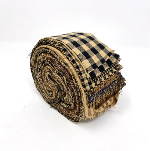 Miniatura 5 de Tela de algodón hecha en casa marrón y negro, 22 unidades, 2.5 x 44 pulgadas, tiras precortadas (rollo de gelatina) JCS