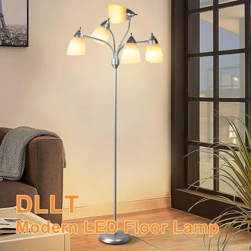 Miniatura 8 de DINGLILIGHTING Lámpara de pie alta para habitación: lámparas de pie de cuello de cisne flexibles de pie para dormitorio, oficina en casa - Luces