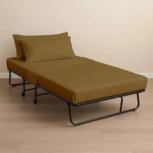 Miniatura 9 de Juego de sábanas bajeras de 4 piezas de 33 x 75 pulgadas, 100 % algodón, perfecto para cama de matrimonio estrecho, cama de campamento, cuna de Lino