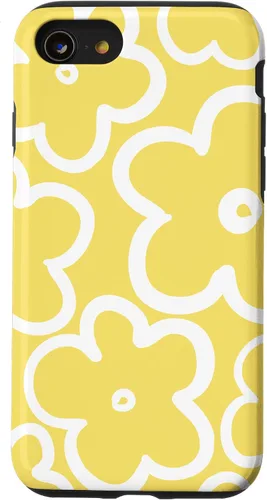Miniatura 17 de iPhone 16 Cute Flower Pattern Wildflower Lemon Yellow and White Floral Case