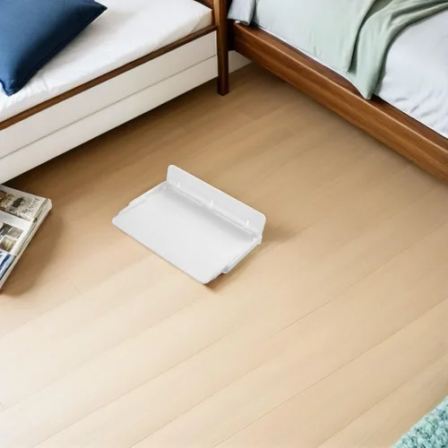 Miniatura 2 de UPKOCH Estante flotante plegable para pared, no se pega en la bandeja organizadora de la mesita de noche, estantes pequeños plegables