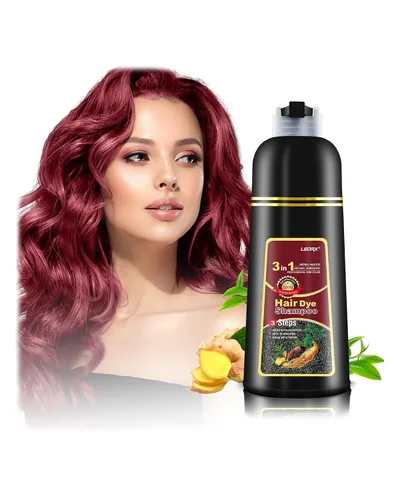 Miniatura 19 de leorx - Paquete de 2 champús de tinte para el cabello negro, 3 en 1, tinte de champú para cobertura de canas, coloración herbaria instantánea