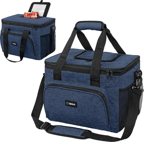 Miniatura 9 de OPUX Bolsa térmica suave, térmica y plegable con aislamiento térmico para hombres, trabajo, campamento, playa, viajes, portátil, suave, a prueba