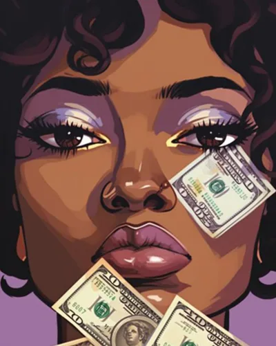 Pintura por números de chica de moda negra para adultos principiantes mujer africana americana DIY pintura por números pintura acrílica en lienzo