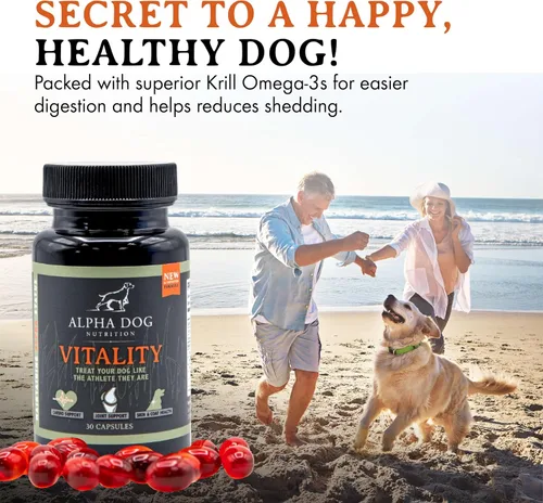 Miniatura 3 de Aceite de krill para perros – Vitality by Alpha Dog Nutrition – Reduce las alergias, picazón y desprendimiento de perros – Promueve la piel