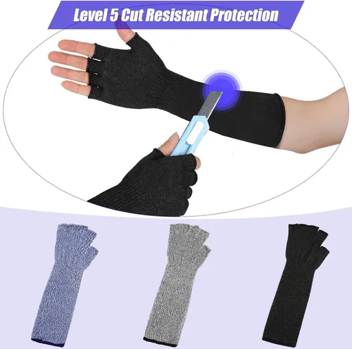 Miniatura 4 de JenPen 3 Pairs Protective Arm Sleeves Arm Protectors for Thin Skin and Bruising Cut Resistant Sleeve Level 5 Burn Protection