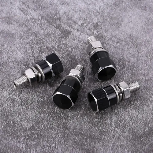 Miniatura 5 de 4 tornillos para marco de matrícula, tornillos universales para marco de matrícula, tornillos para motocicleta (negro)