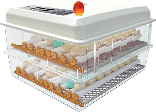 Incubadora de huevos con capacidad para 120 huevos LED de giro automático de huevos y control de temperatura, ventilación automática, incubadoras de