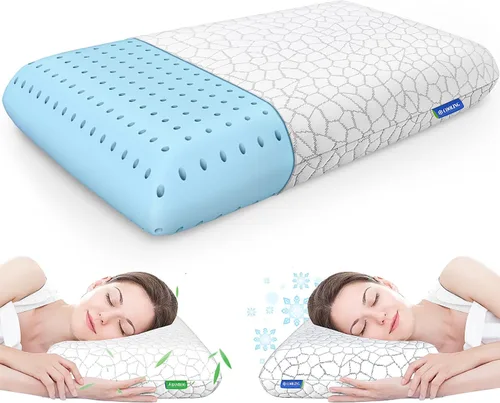 Miniatura 8 de CushZone Almohadas de espuma viscoelástica para dormir, almohada de cama con funda extraíble y lavable a máquina, almohada de cama para dormir